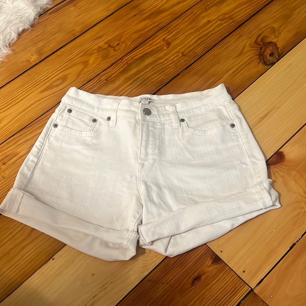 J.Crew white denim shorts size 26
